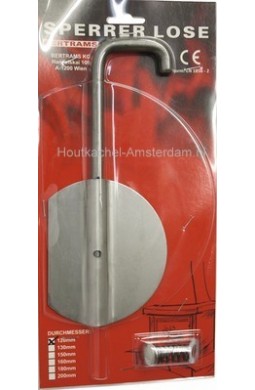 Smoorklep (los) voor dikwandige kachelpijp Ø160mm